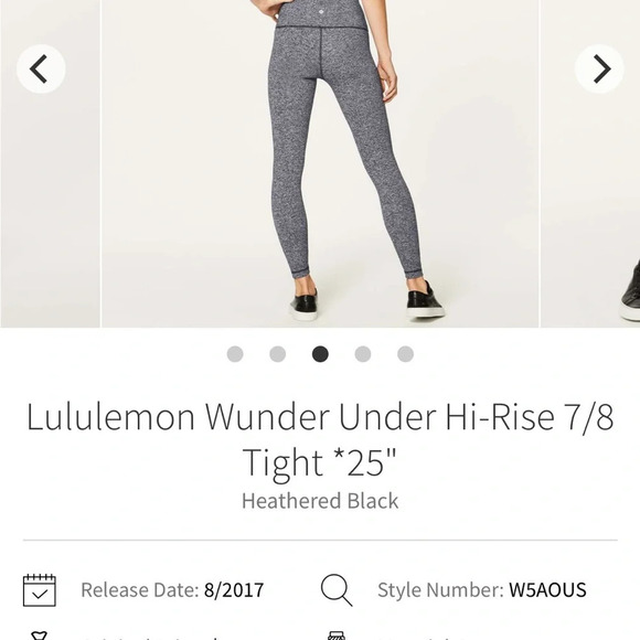 LULULEMON ~ Wunder Under 7/8 Legging High Rise Tight 25” - Picture 12 of 12